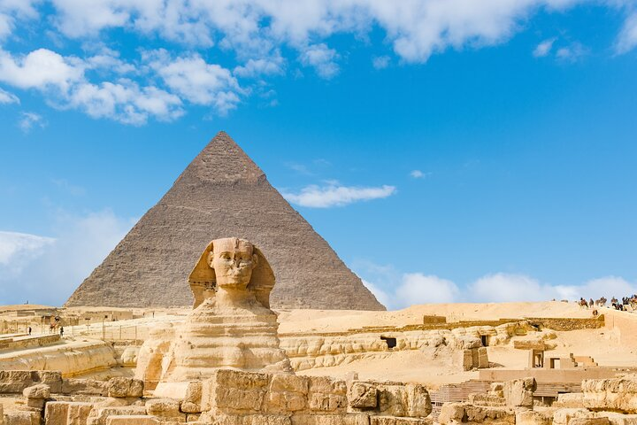 the pyramids and sphinx