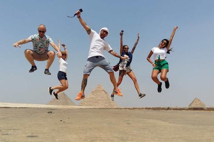 our happy clients at Giza Pyramids 