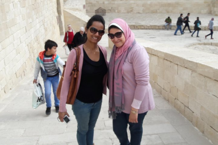 enjoying a sunny day out in El- Alamein city.