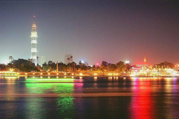 Glowing lights of Cairo