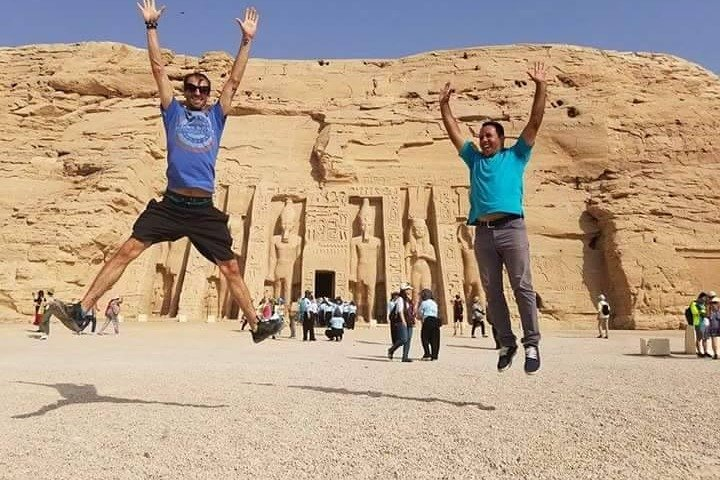 Happy in Abu Simbel Temple