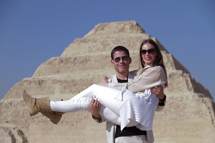 Cairo Layover Tours Visit Giza Pyramids Memphis Sakkara Dahshur Pyramids & Bazaar - Photo 1 of 25