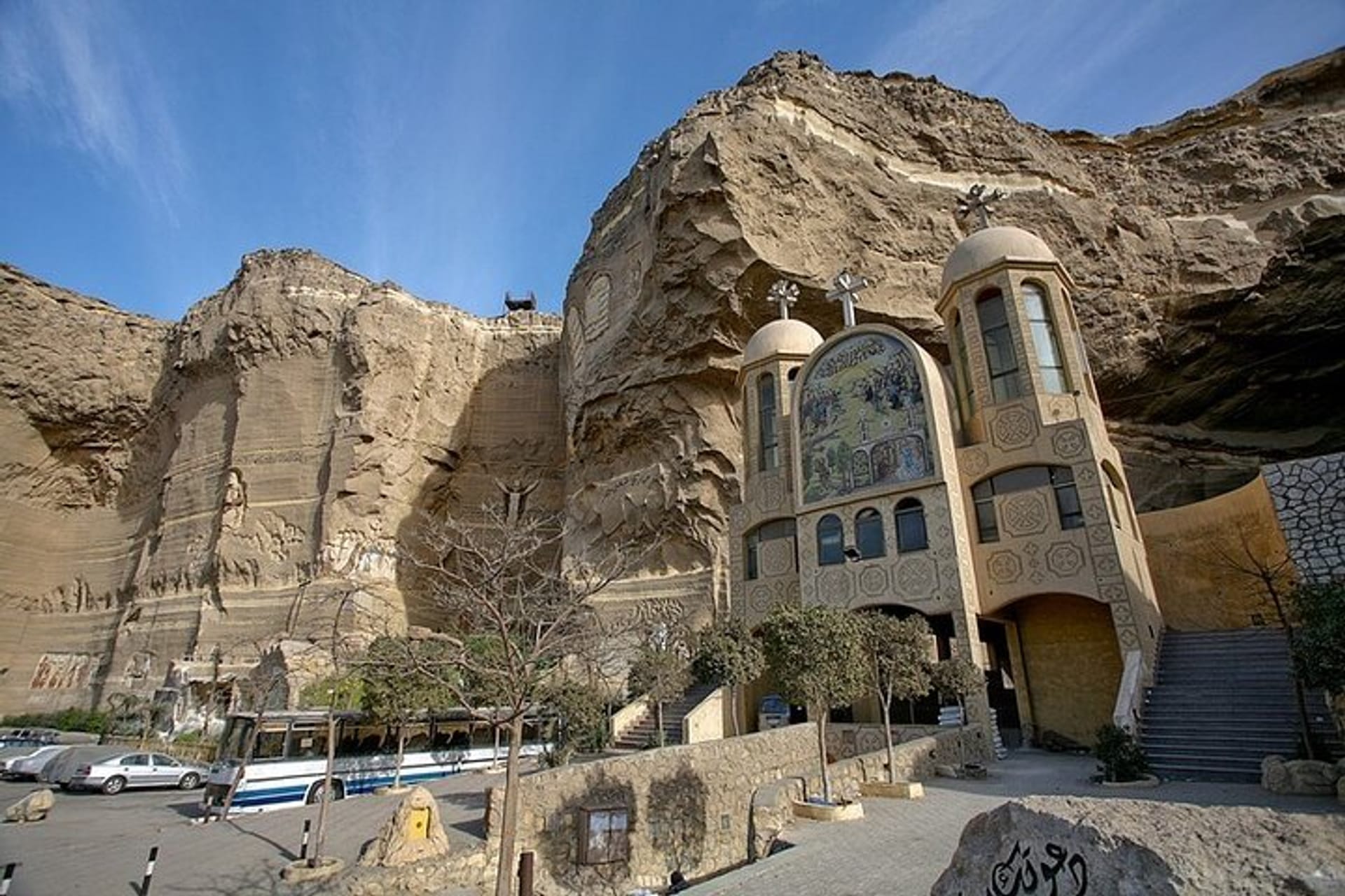 Saint Simon Cave Church on the Holy Family Christian heritage tour in Egypt