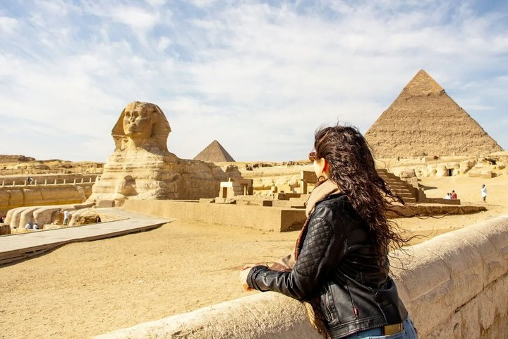 Pyramids and Sphinx at the Giza Plateau