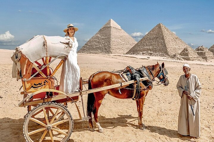 Day Tour Giza Pyramids And Horse Carriage Ride With Panoramic View - Photo 1 of 6