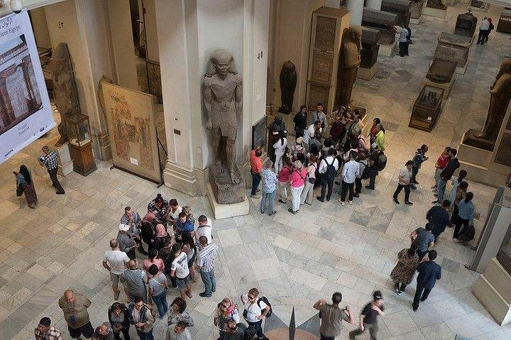 The interiors of the Egyptian Museum in Cairo