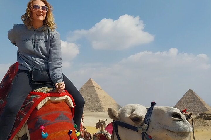Camel Ride Fun, Panorama spot, pyramids of Giza, Giza, Egypt