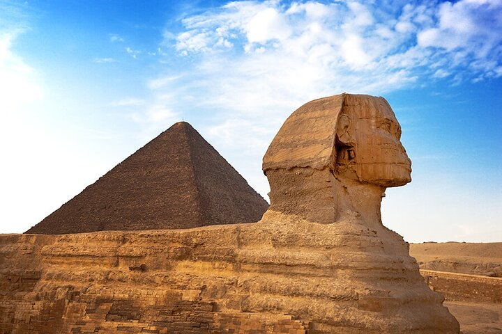 Giza pyramids and Sphinx