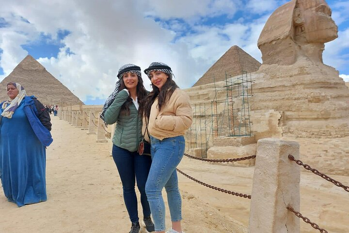 Guided Private Trip Giza pyramids ,Sphinx ,Cairo tower & Nile felucca Boat ride - Photo 1 of 17