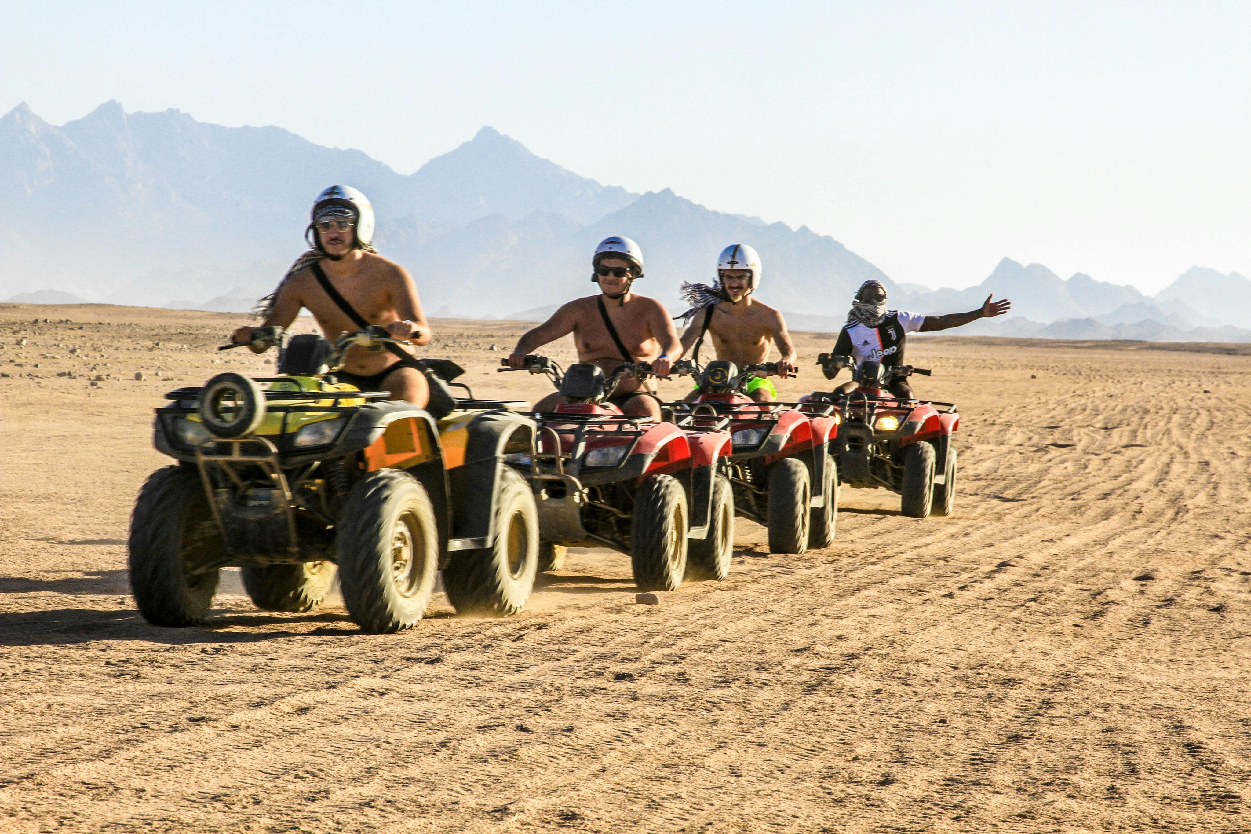Hurghada: Guided Desert Safari + ATV, Buggy Car & Camel Ride + Dinner + Transfer - Photo 1 of 12
