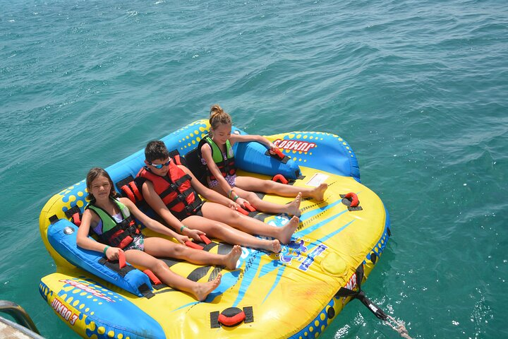 Hurghada paradise Island by Glass Bottom Boat enjoy Snorkeling and Banana Boat - Photo 1 of 13