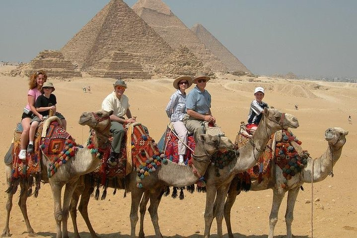 Giza pyramids and camel ride