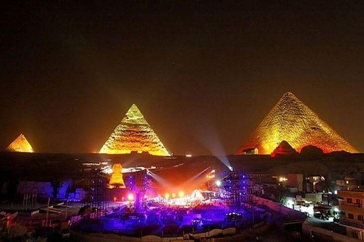 Sound and Light Show at Giza Pyramids and local dinner in Giza, Cairo ...