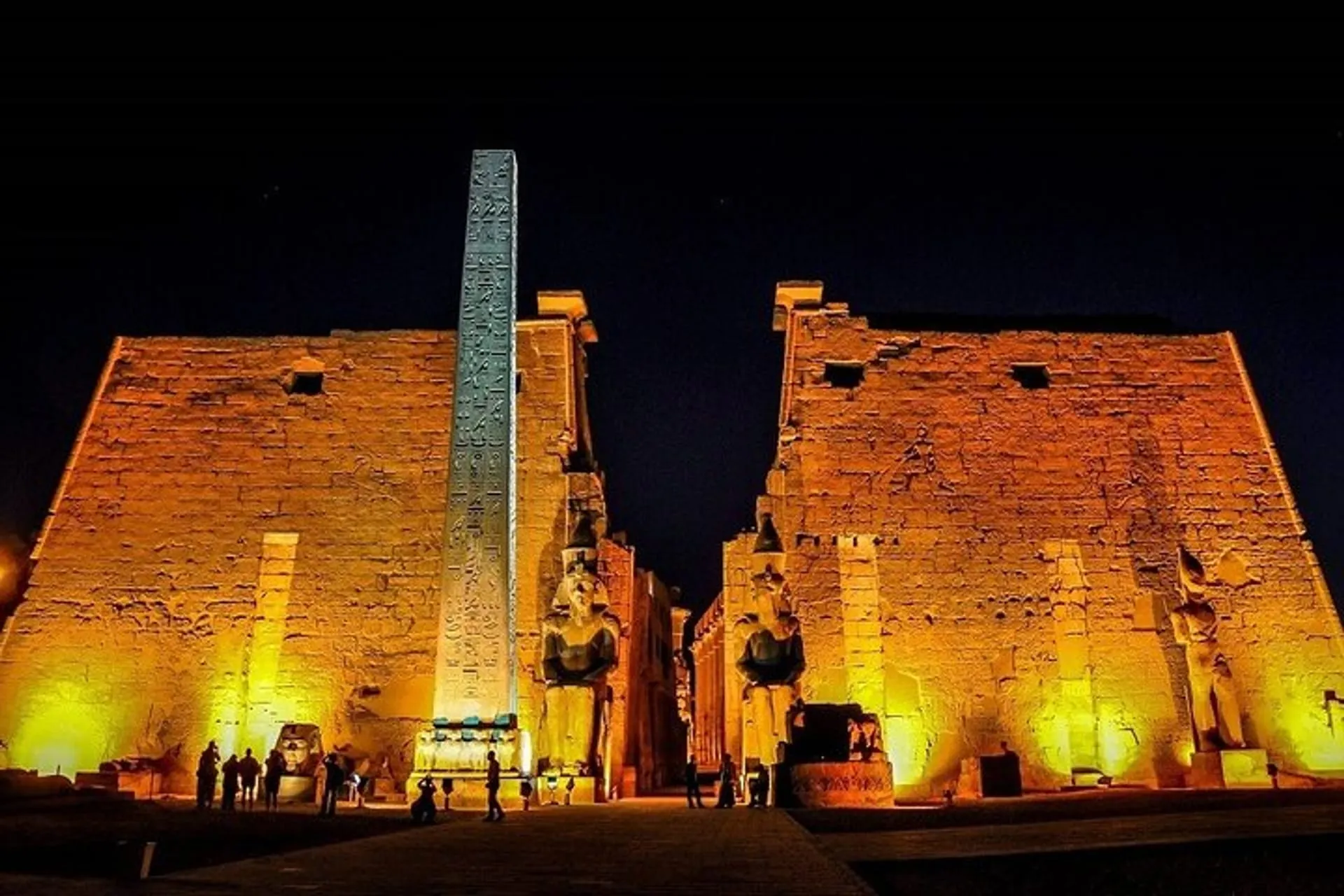Karnak Temple illuminated during the Sound and Light Show in Luxor