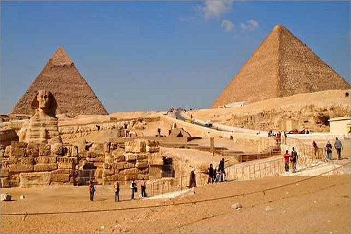 The great Pyramids and sphinx