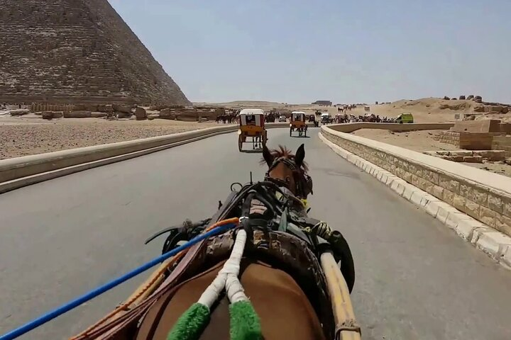 Top Attractions Tour in Giza Pyramids And Horse carriage With panoramic view - Photo 1 of 9