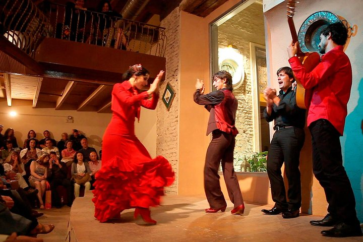 Experience the raw energy of Flamenco in a historic 15th Century palace where passionate performers evoke deep emotions through dance and music creating unforgettable memories for travelers.