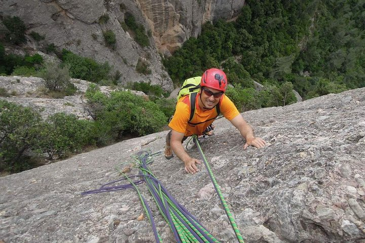 Having Fun climbing in Montserrat