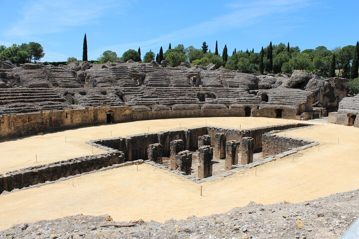 Step back in time at Itálica where the remnants of a grand Roman amphitheater await. Explore the majestic ruins and discover the legacy of emperors Trajan and Hadrian.