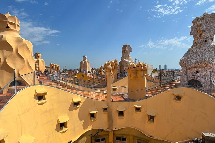 Guided private morning tour of La Pedrera with Casa Batlló ticket - Photo 1 of 18