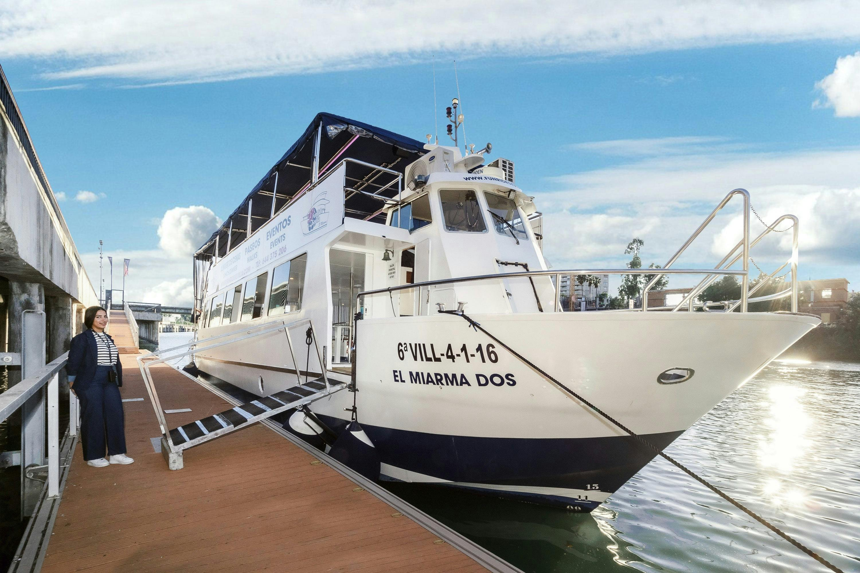 Seville: Boat Cruise + 5-Course Lunch or Dinner + Unlimited Drinks - Photo 1 of 15