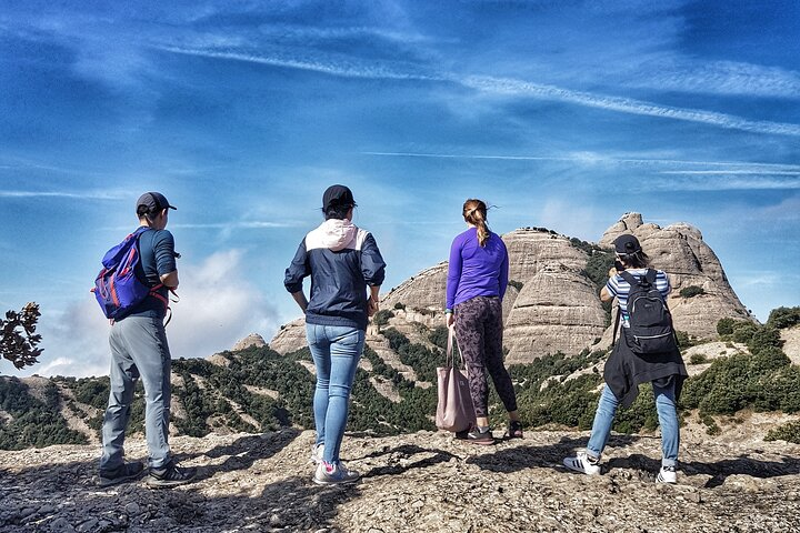 Santa Magdalena (1050 m) and Las Goras in the background of the Montserrat Natural Park.