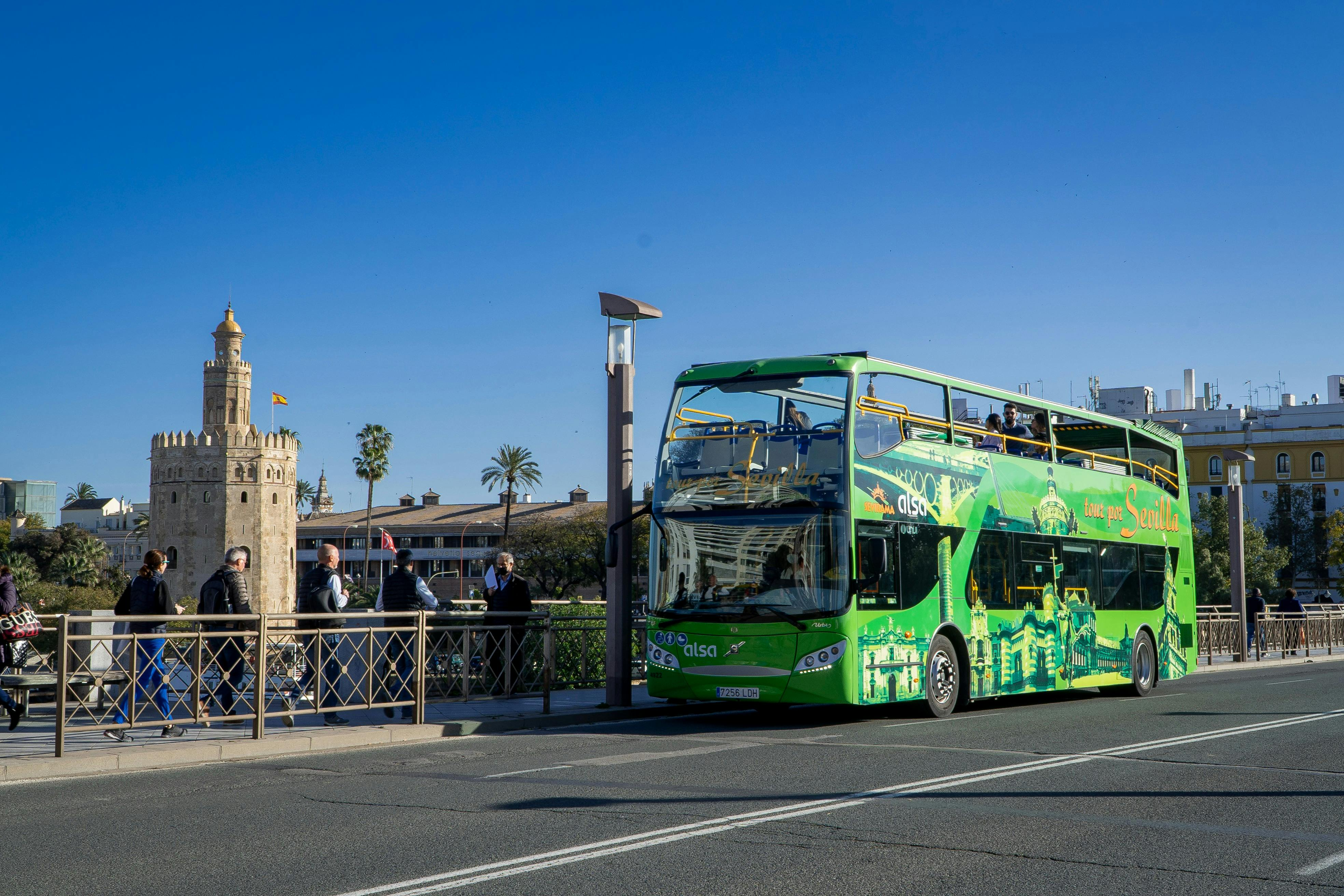 Alsa Seville: 48-Hr Hop-on Hop-off Bus, Walking Tour, Cruise + Flamenco Show - Photo 1 of 8
