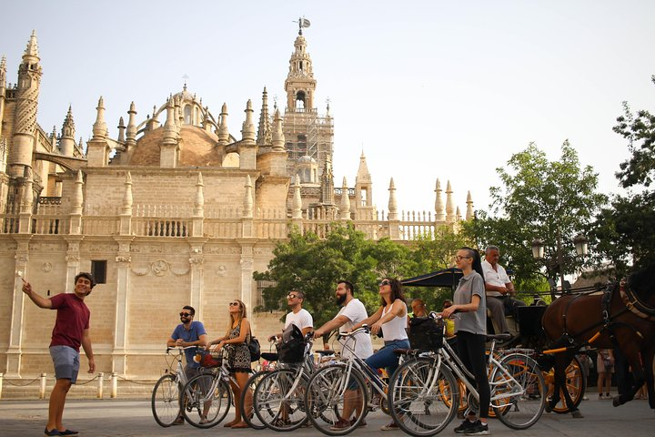 Discover Seville's charm on two wheels exploring stunning architecture and rich culture. Connect with the city's essence while cycling through scenic paths and vibrant neighborhoods. Perfect for every traveler.