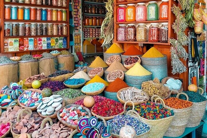 Experience the rich colors and enticing scents of Tangier's markets where spices sweets and local crafts blend inviting travelers to immerse themselves in the culture and culinary delights of Morocco.