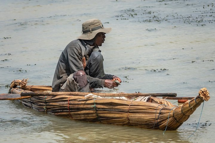 Papyrus boat at Lake Tana