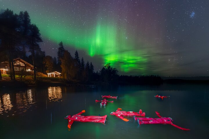 Ice Floating Tour in a Forest Lake with Aurora Borealis - Photo 1 of 6