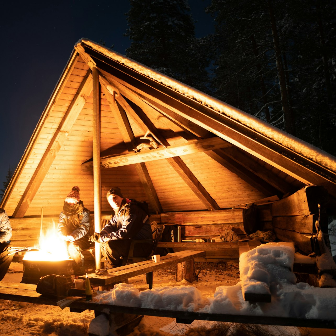 Gather around a warm fire in the Lapland wilderness savoring delicious barbecue while listening to stories under a canopy of stars with the chance to glimpse the Northern Lights.