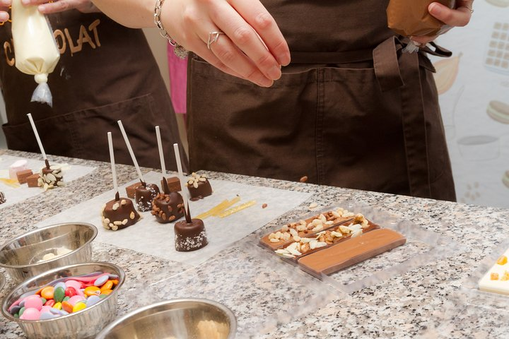 Marshmallow chocolate candies.