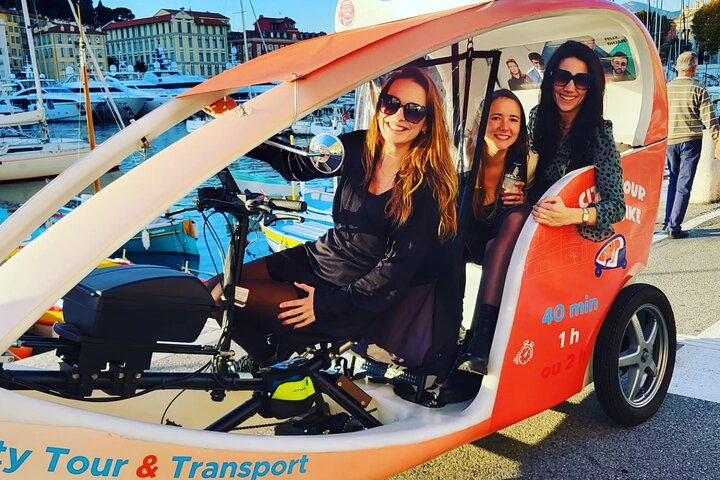 Nice: Visit of Nice by electrically assisted bike taxi 1 hour. - Photo 1 of 16