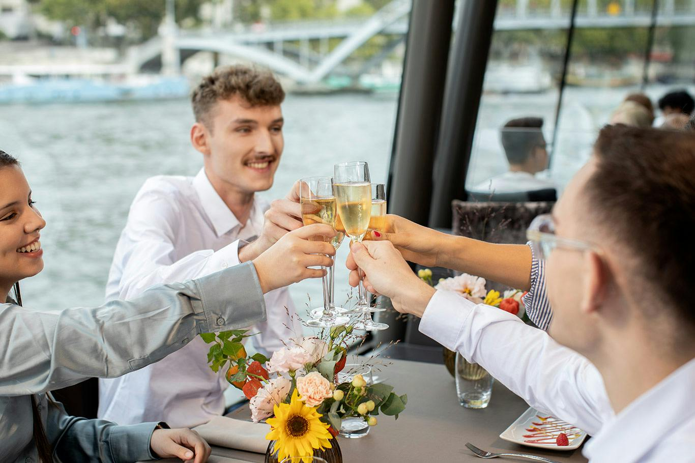 Seine River: 3-Course Lunch Cruise by Bateaux Parisiens - Photo 1 of 4