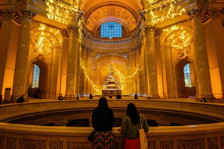 Experience the magic of light and sound as historic architecture comes alive inviting exploration of the Dôme des Invalides through a mesmerizing evening spectacle.