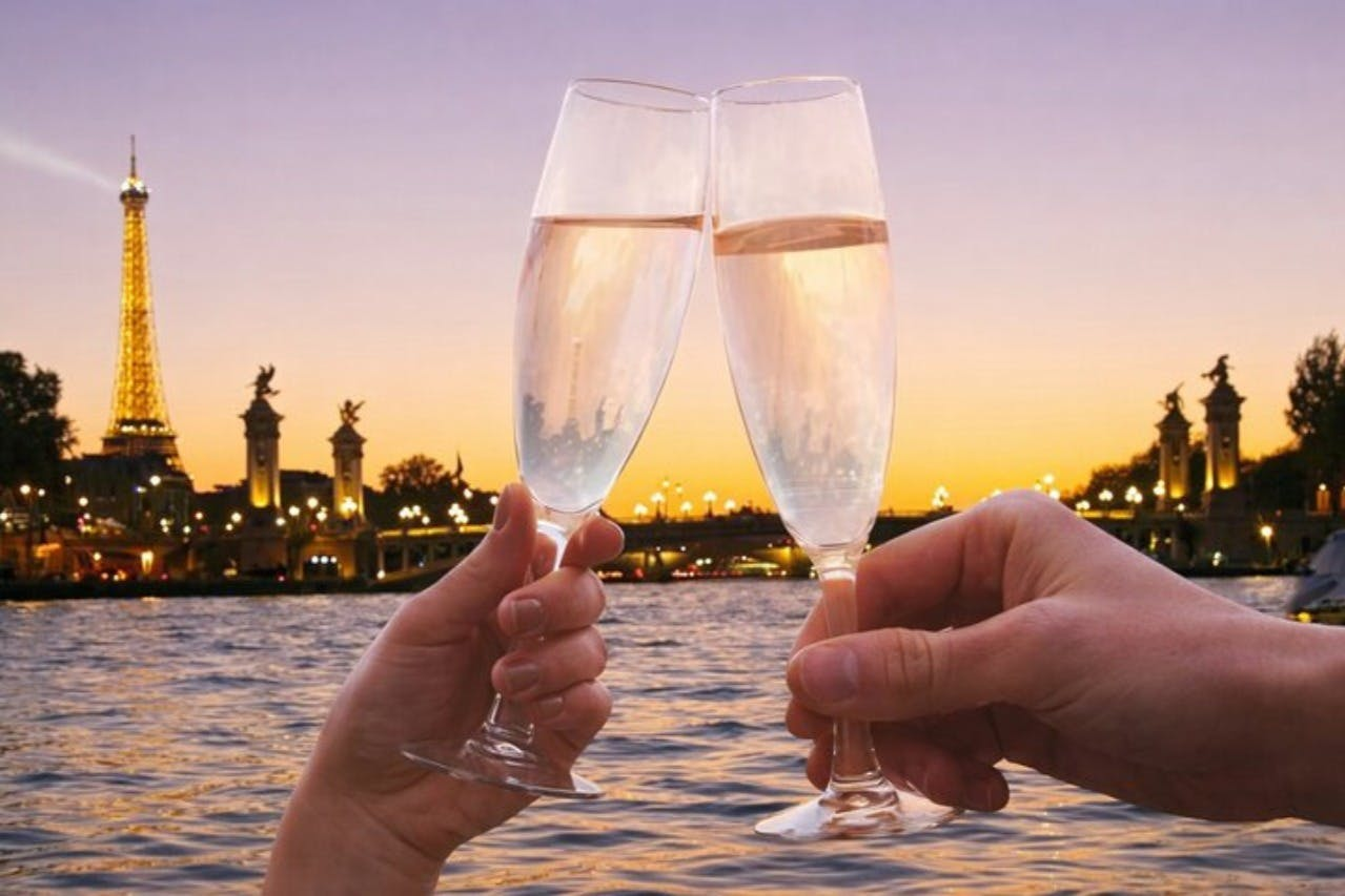 Seine River: Sunset Sightseeing Cruise + 1 Drink - Photo 1 of 8