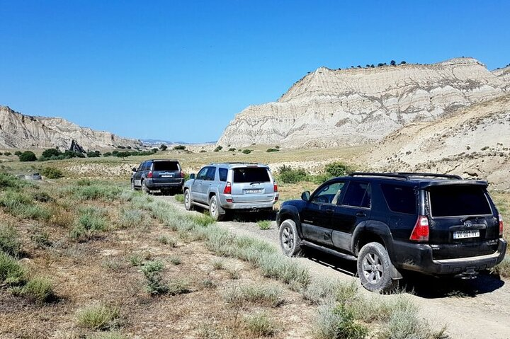 In Vashlovani National Park Georgia by 4x4
