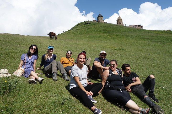 Little break before reaching Gergety Trinity