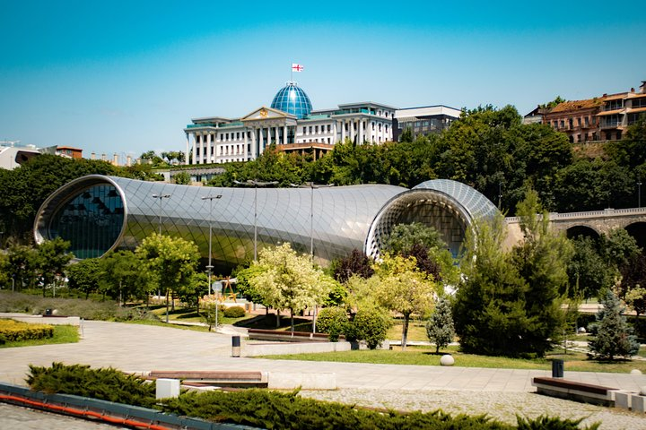 President's Palace and so called Glass Tubes in Rike park