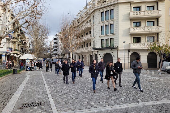 Irodou Attikou Street going to the theater of Dionyseus feel the energy.The street is named after the ancient Athenian rhetorician, magnate, and major benefactor of the Roman era, Herodes Atticus