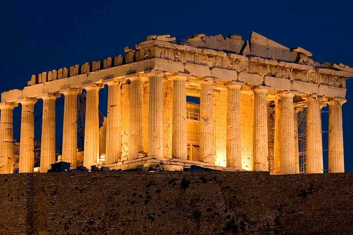Experience the stunning illumination of the Parthenon where ancient history meets breathtaking views perfect for capturing unforgettable moments during your private tour of Athens. Don't forget your camera!