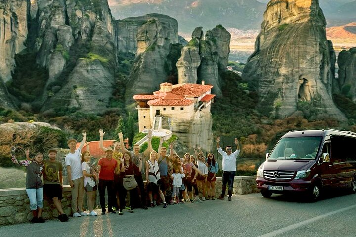 Meteora Monasteries Day Trip at 9AM, Caves, Seaside Stops & Lunch - Photo 1 of 25