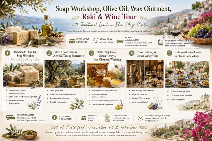 Crete: Olive Oil, Soap, Wine, Raki - Flavorful Culinary Journey - Photo 1 of 23