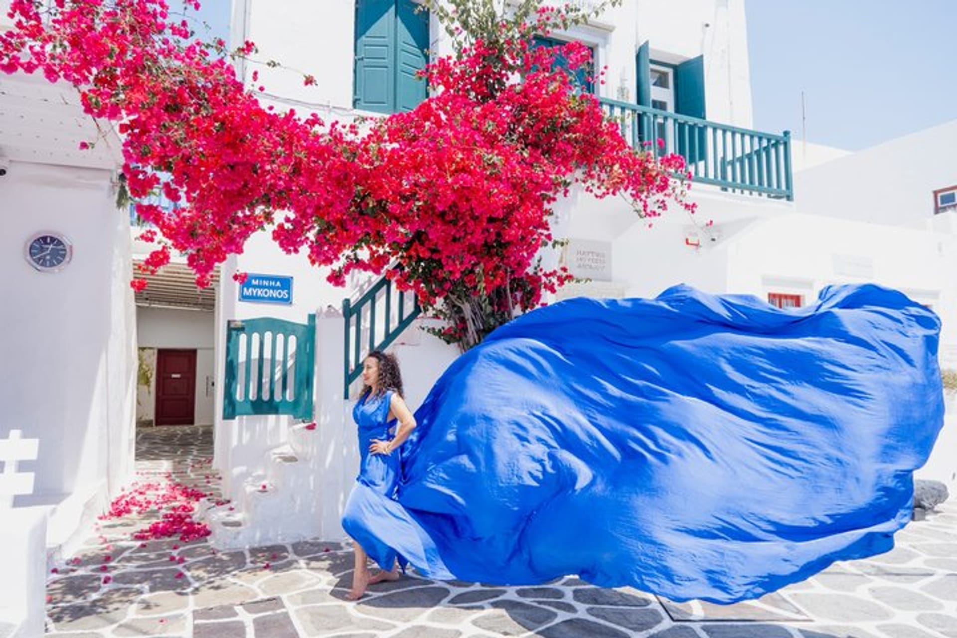Flying Dress Mykonos Photoshoot in Mykonos | Pelago