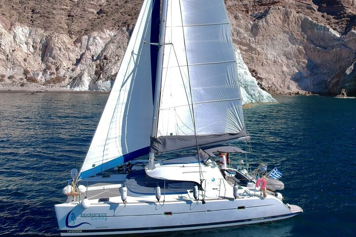 Santorini: Standard Small-Group Catamaran Volcano, BBQ & Drinks - Photo 1 of 22