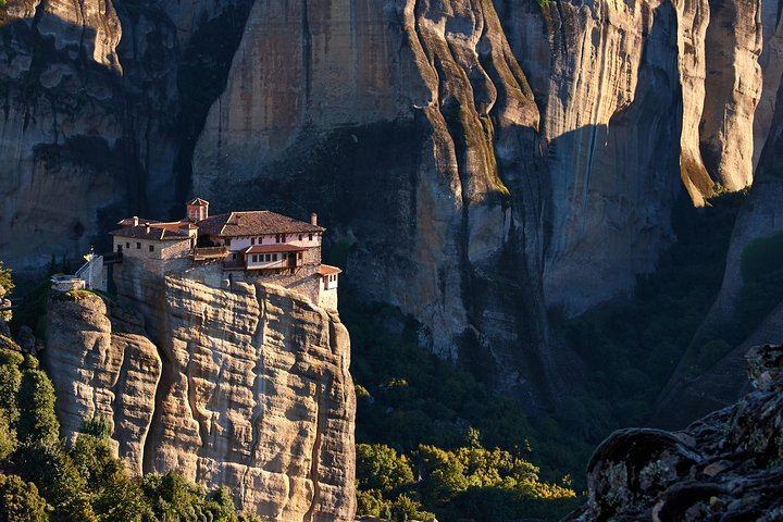 Meteora photo tour. The Byzantine monasteries built on the top of the sandstone pillars