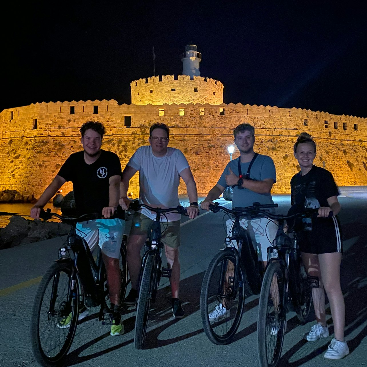 Rhodes: Nighttime Old Town E-bike Gastro Tour + Drink & Greek Meze - Photo 1 of 4