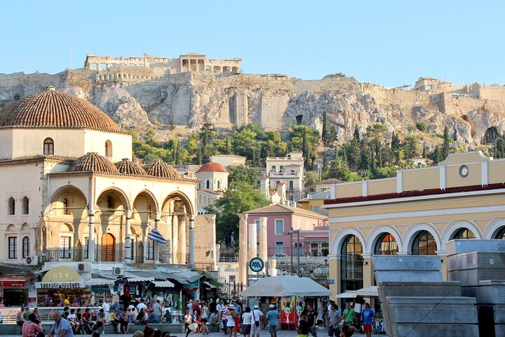 Monastiraki and acropolis in Athens