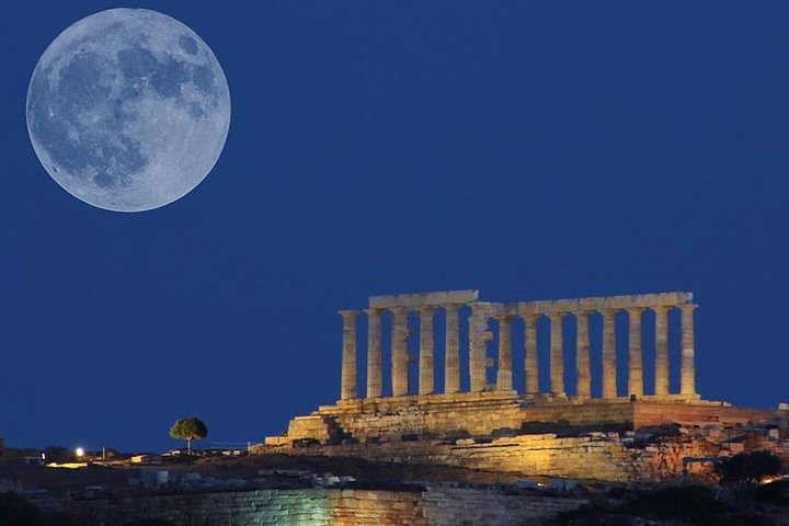 full noon Poseidon temple Sounio 